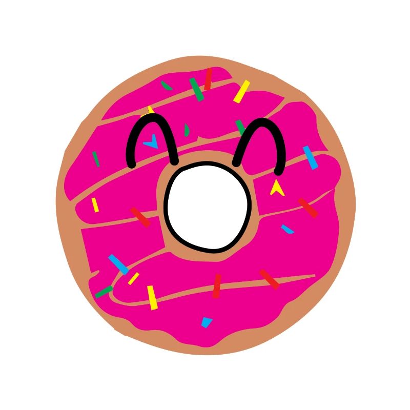 Donut with hole and sprinkles