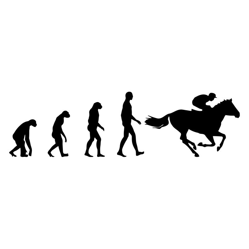 Évolution de l'homme vers le cavalier pro