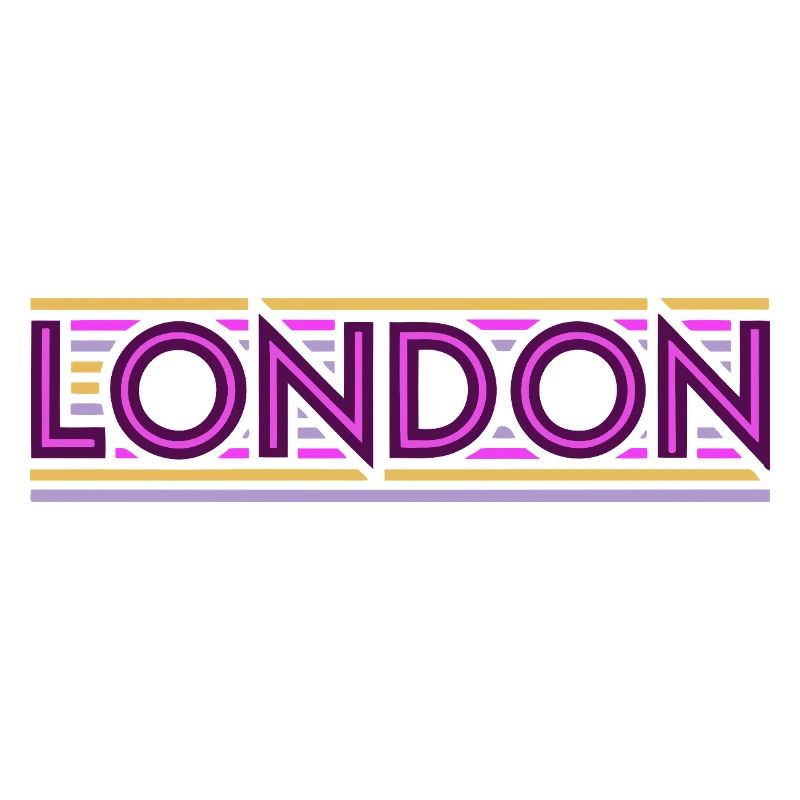Londres Néon Violet Rayures