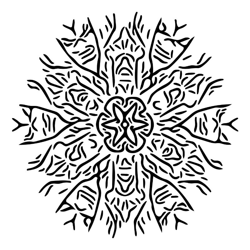 Mandala Flower Lines Abstract Shape Pattern