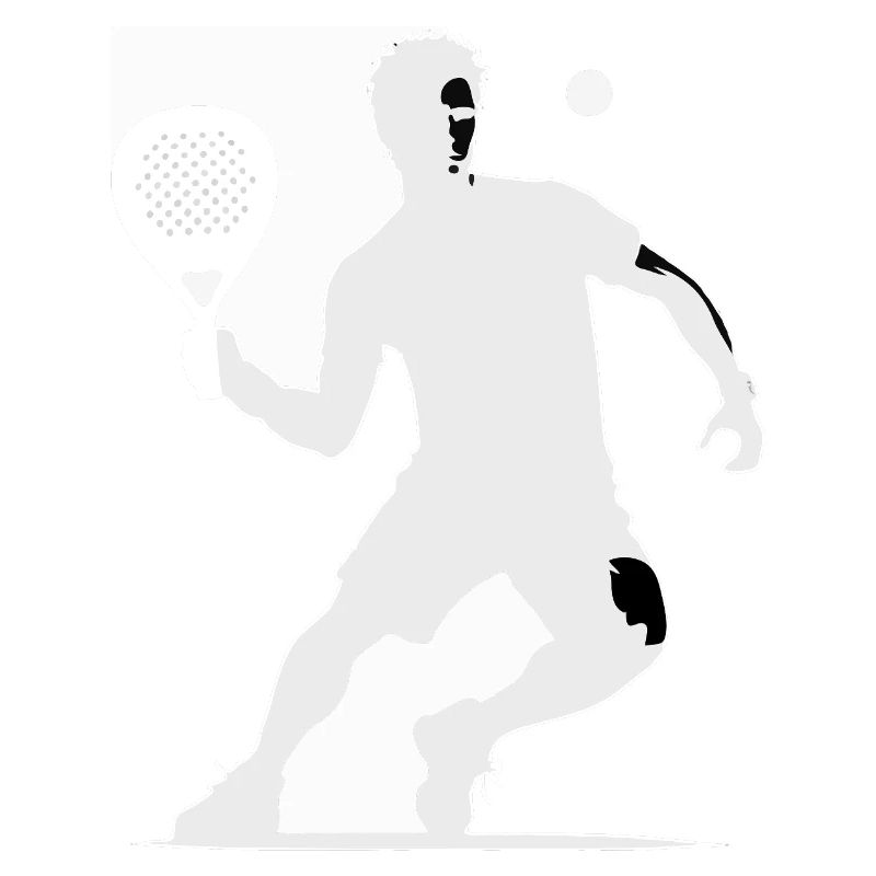 Padel player front white