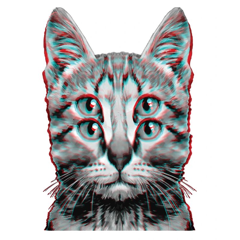 Glitch Weird Cat Kitten Optical Illusion