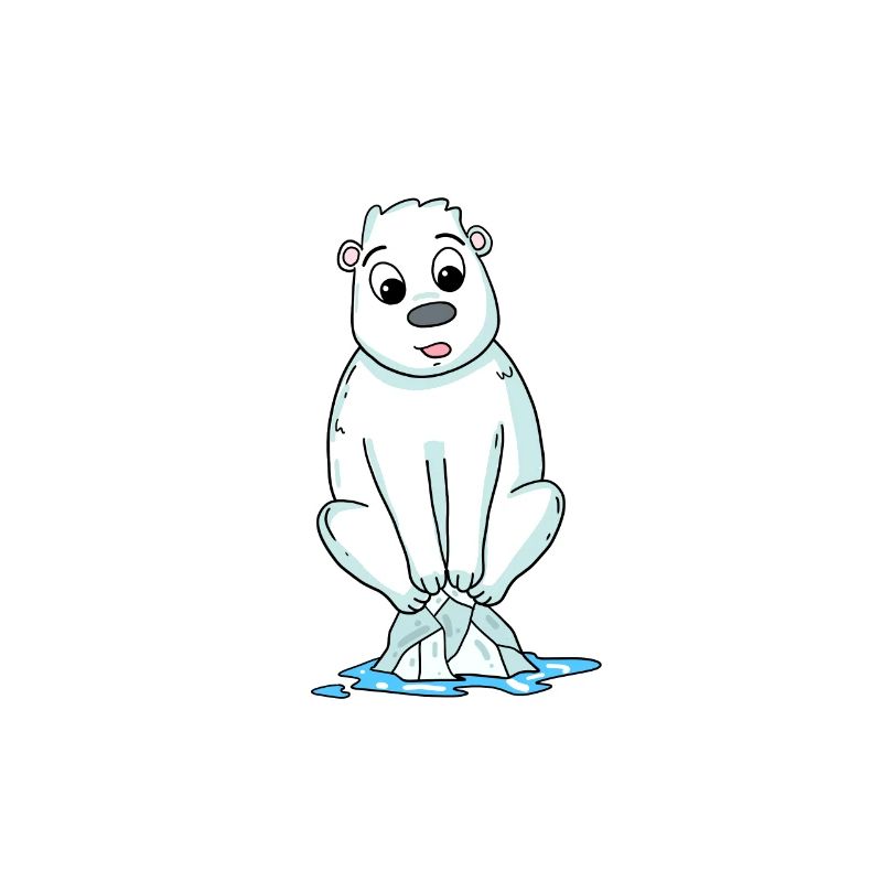 Eisbär dünnes Eis - lustiger Spruch
