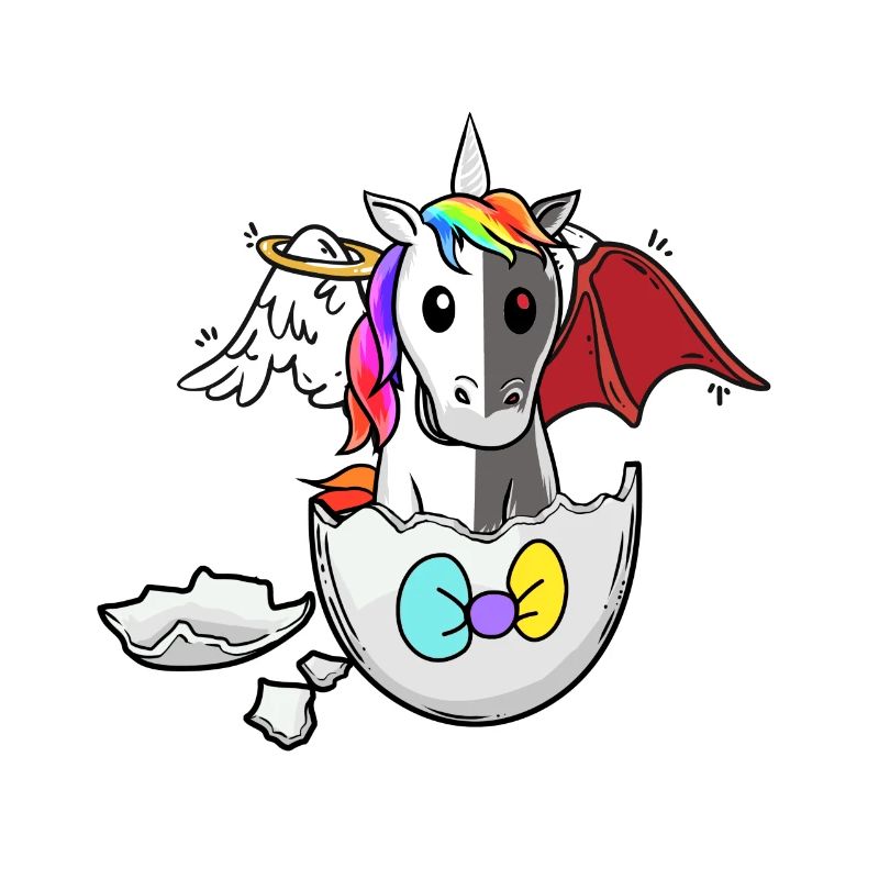 Baby Unicorn Birth Eggshell Good Bad Eggs
