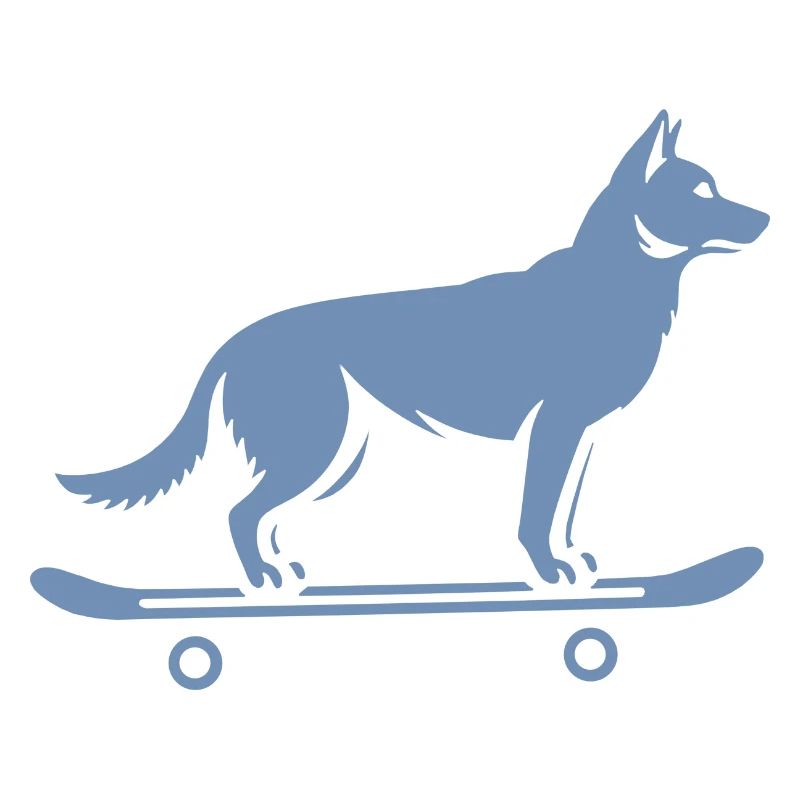 Hund Schäferhund Skateboard Skateboarder