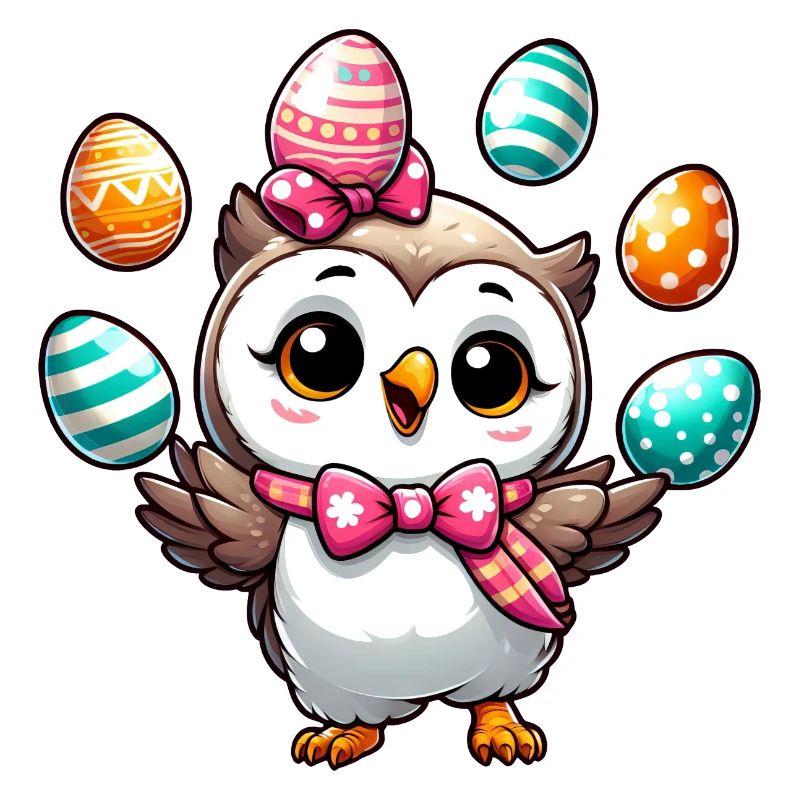 Easter Egg Owl Juggling