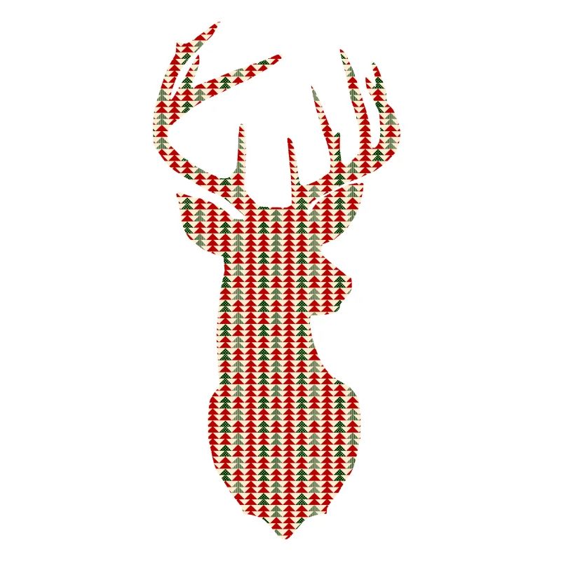 Christmas deer - geometry Christmas tree design