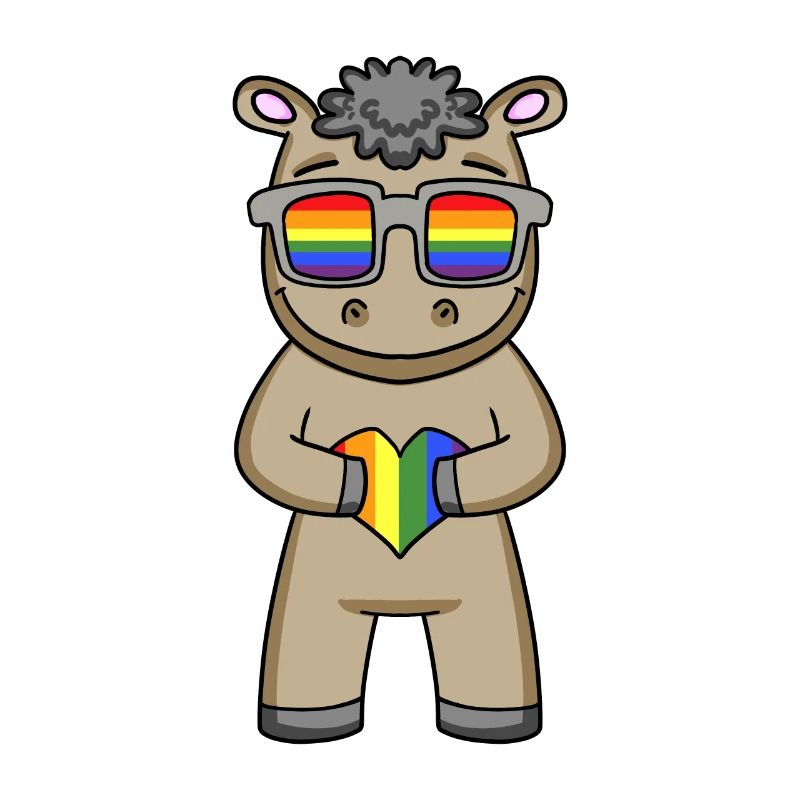LGBT Tier Pferd Regenbogen