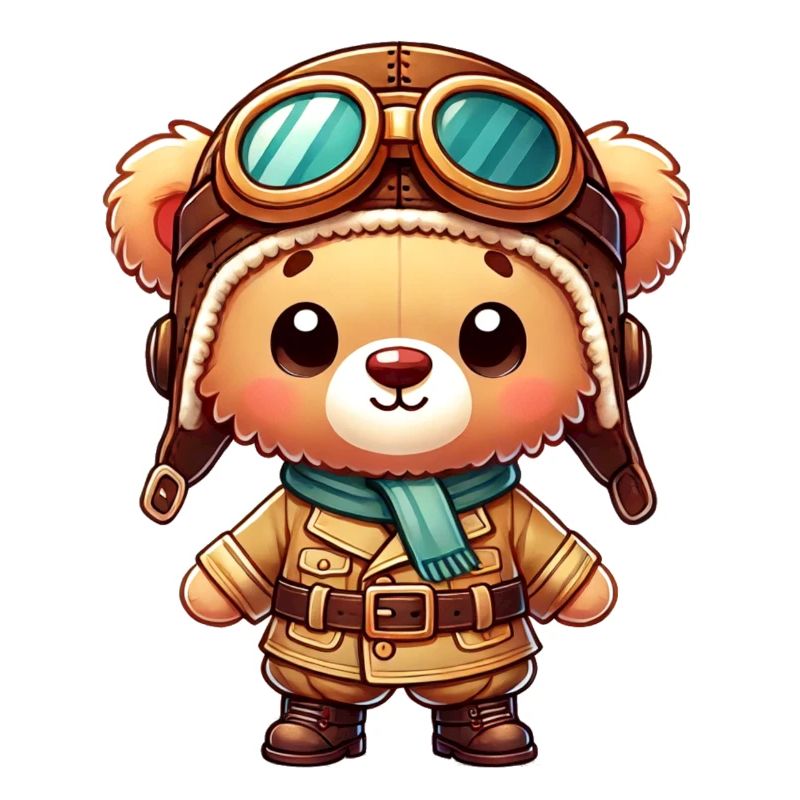 Teddybär Pilot