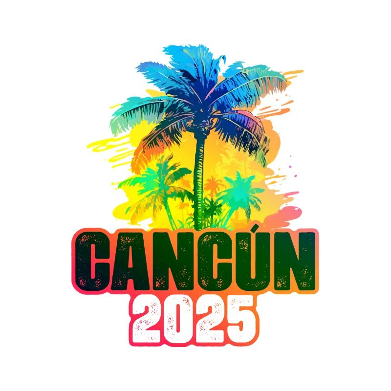 Cancun 2025 Bunt Palmen