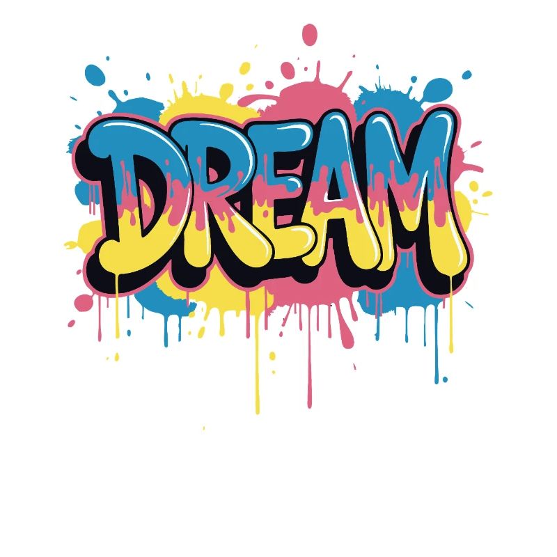 DREAM Graffiti Design voller Farbe und Motivation