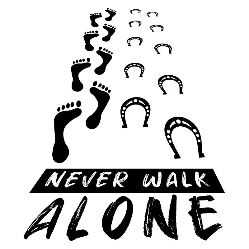 Never Walk Alone cheval à cheval cavalier cadeau