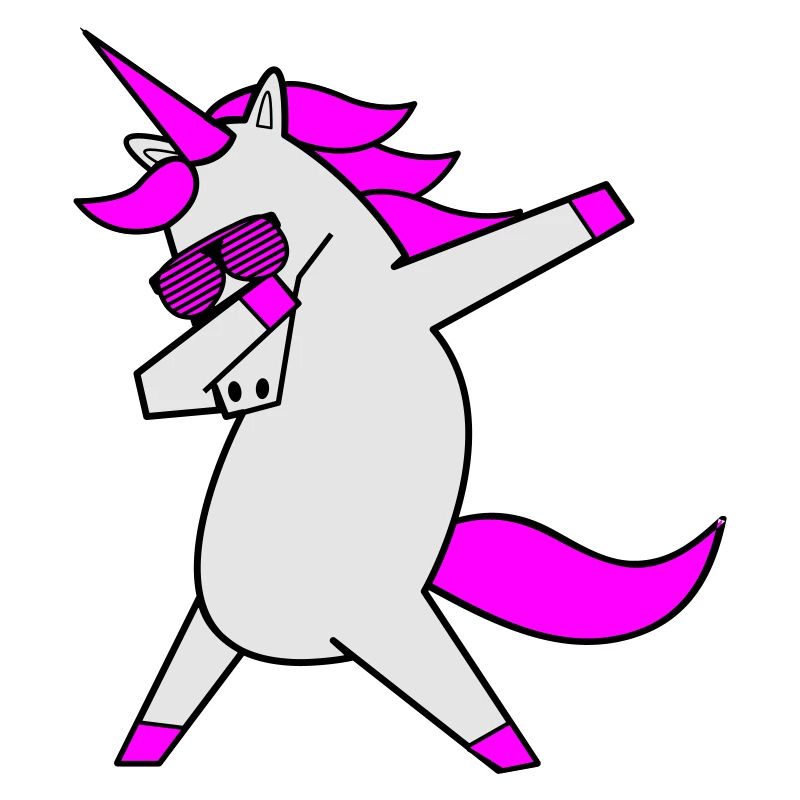 dabbing unicorn cool