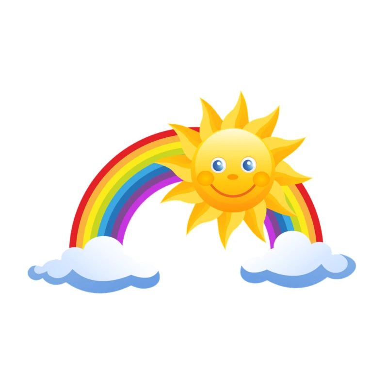 Sonne, Regenbogen, Wolken