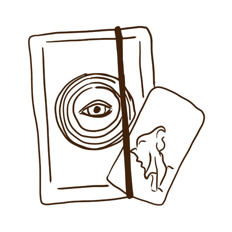 Journal & Tarot Card