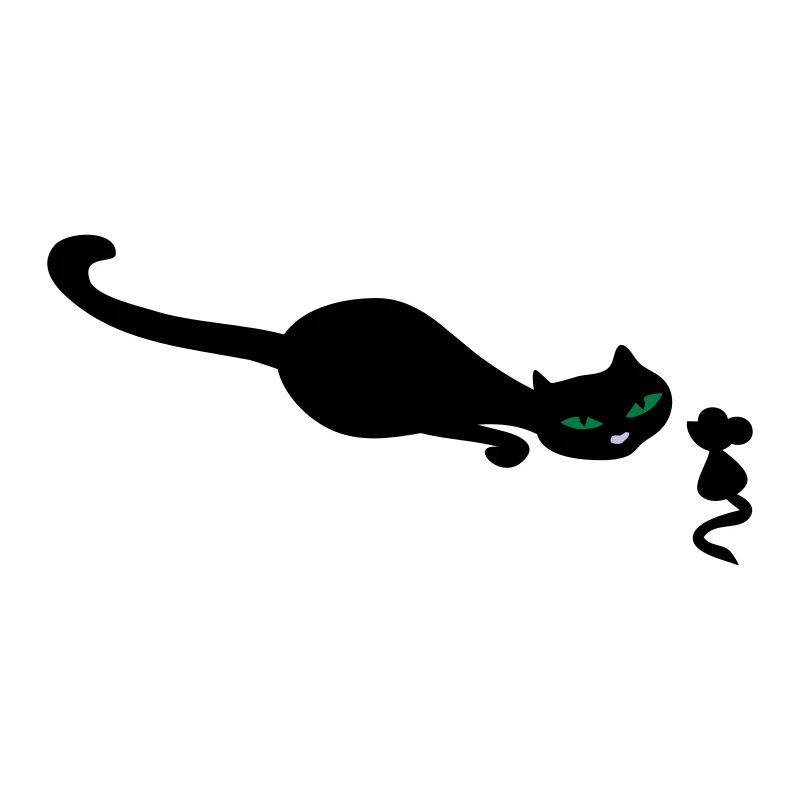 Chat rétro et la souris