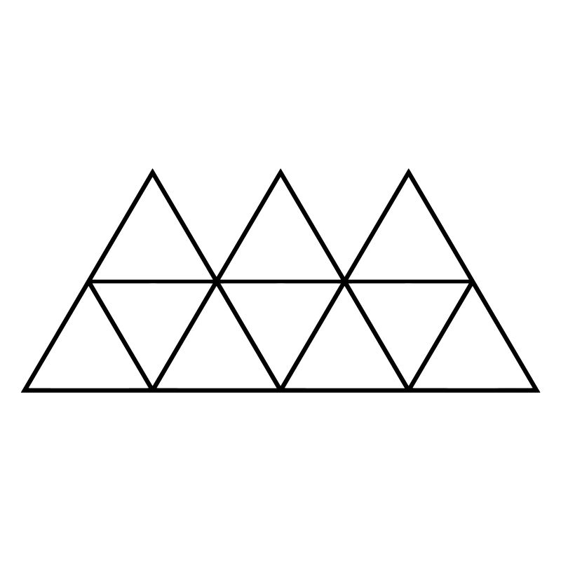 Géométrie Triangle Outlines conceptions rondes