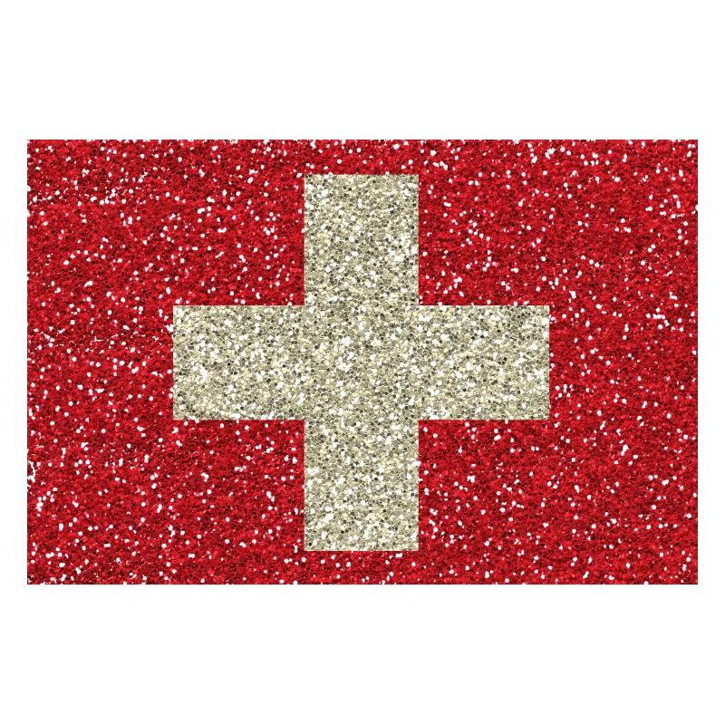 drapeau suisse Glitter drapeau tradition indigène