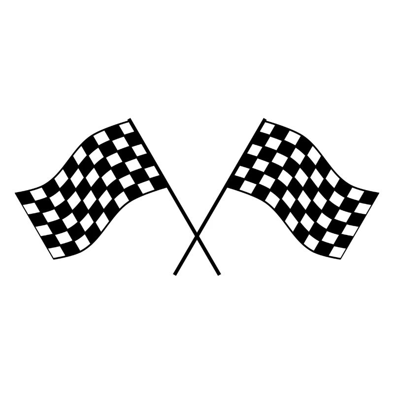 Drapeau à damier d’arrivée Flag Race End end station Idea