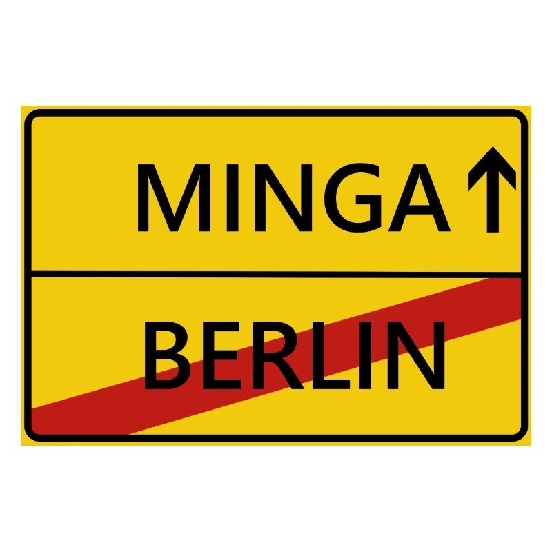 Minga München Ortsschild Geschenk Geschenkidee