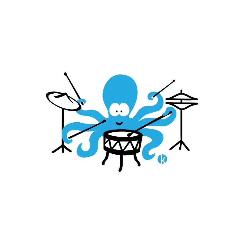 Funny octopus drummer gift drums