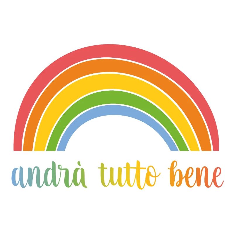 Italien Hoffnung Coronavirus Regenbogen alles wird
