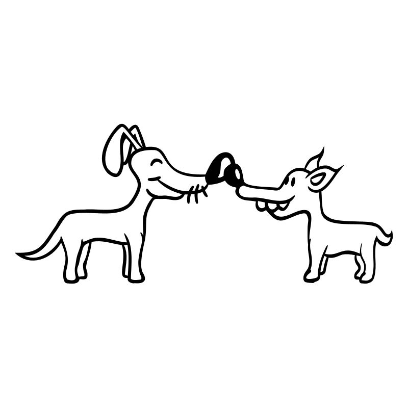2 chiens Big Nose Greeting Team Deux amis Crew