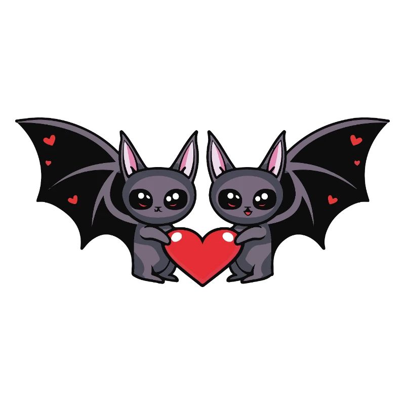 Fledermaus Paar Valentinstag