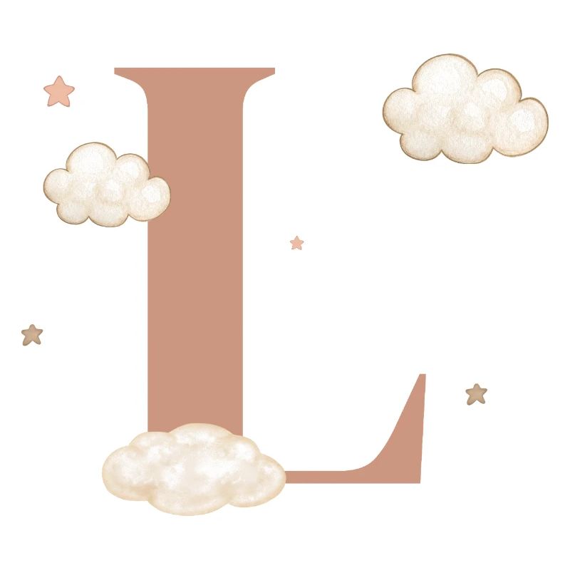 Letter l clouds stars