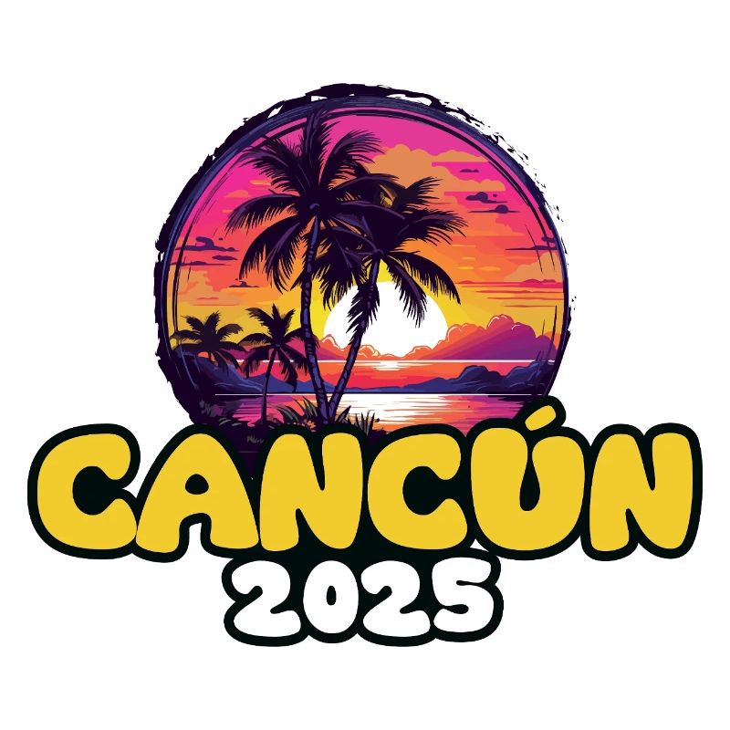Cancun 2025 Palmen Bunt