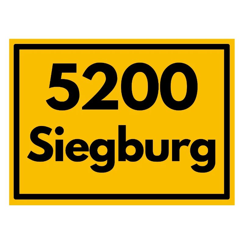 Place sign - then retro old zip code 5200 SIEGBURG