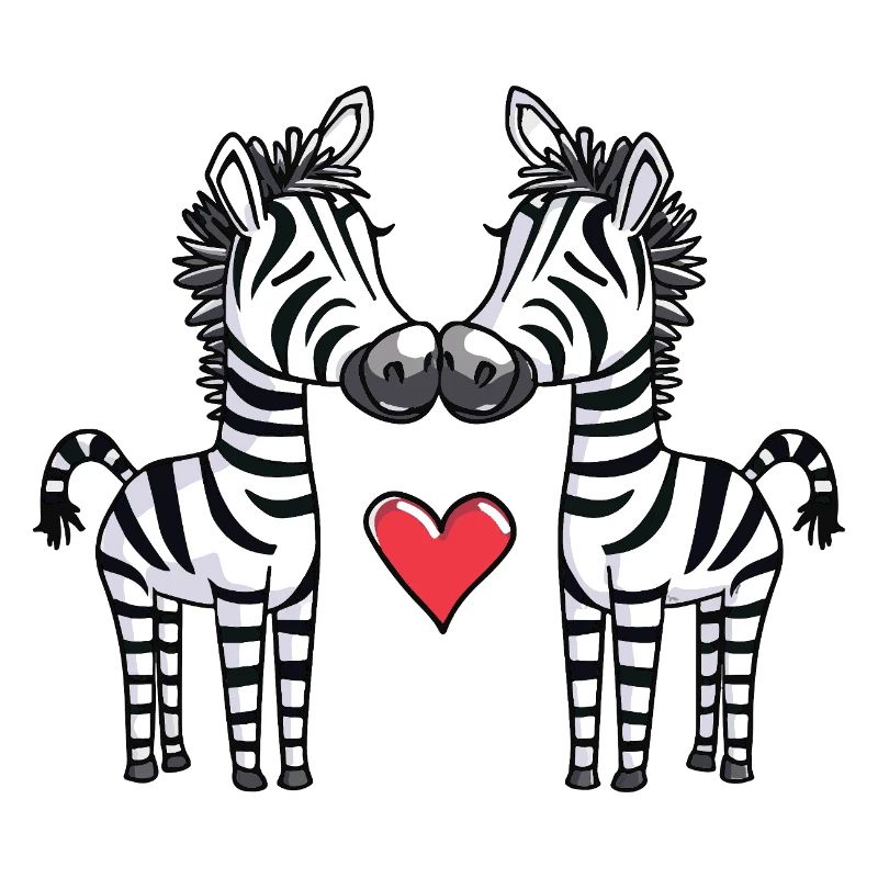 Zebra Paar Herz