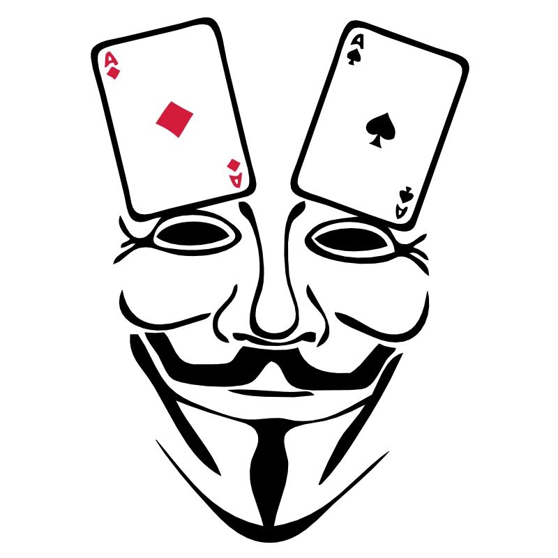 anonymous mask mask card poker as1