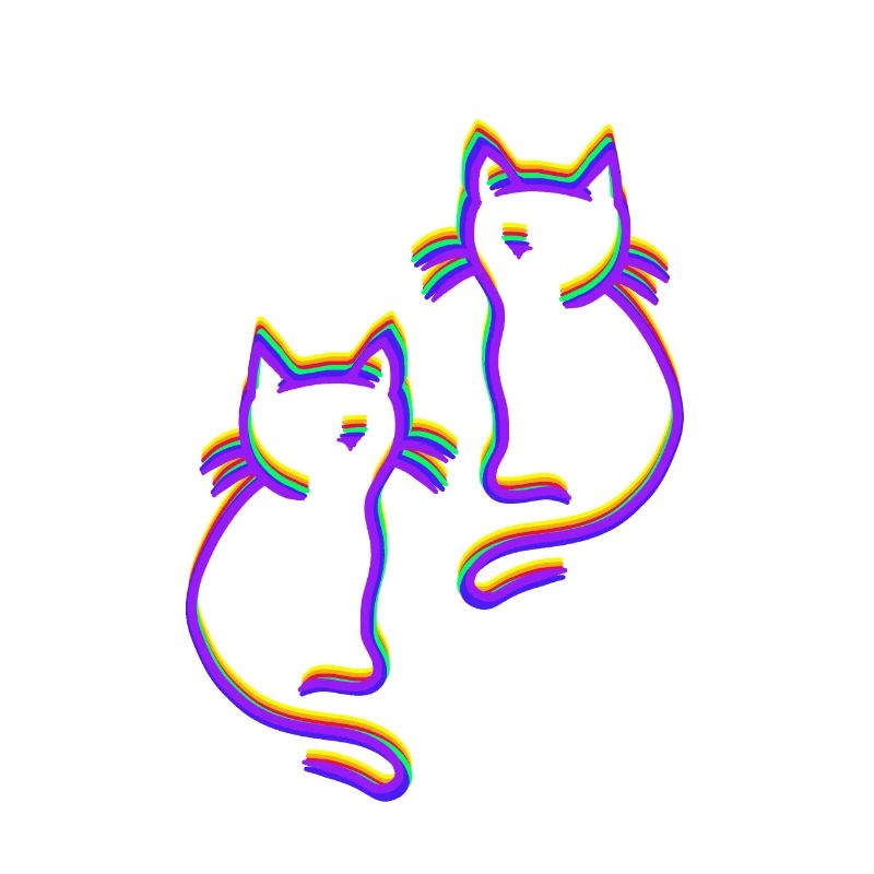 Regenbogen Katzen LGBT