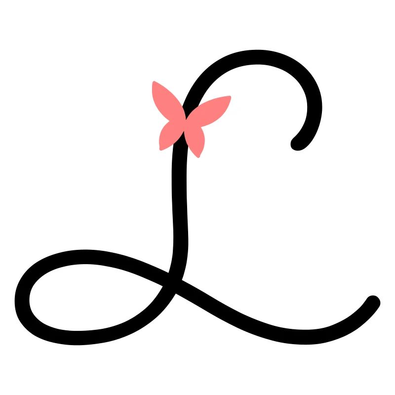 Buchstabe L Schmetterlingsbuchstabe