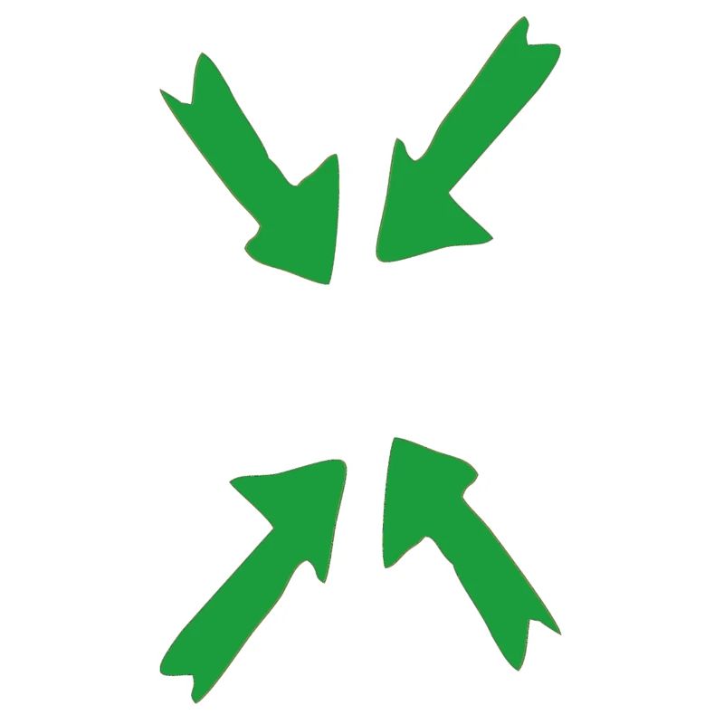 vert en point de mire