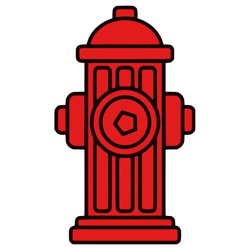 Classic Bold Red Fire Hydrant