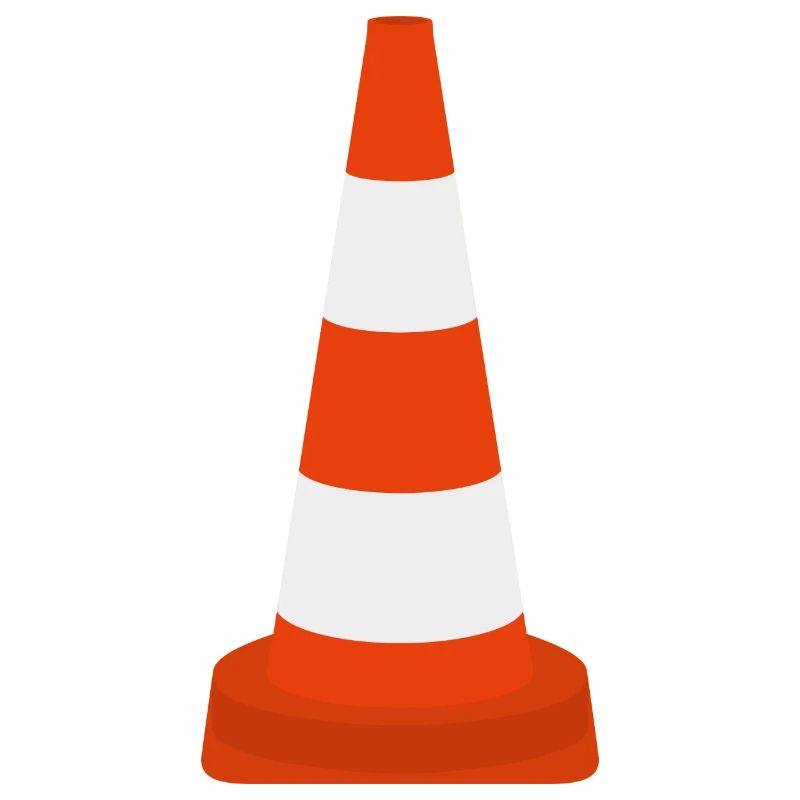 Cône de cône de trafic de pylônes Cône d’avertissement Cône icône de cône