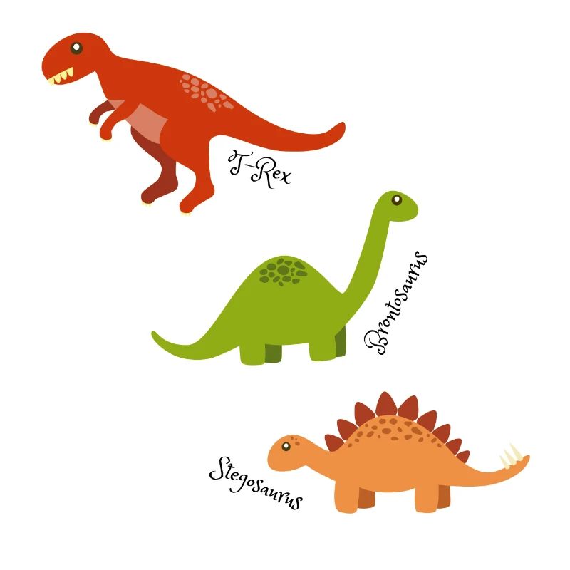 Three dinosaurs