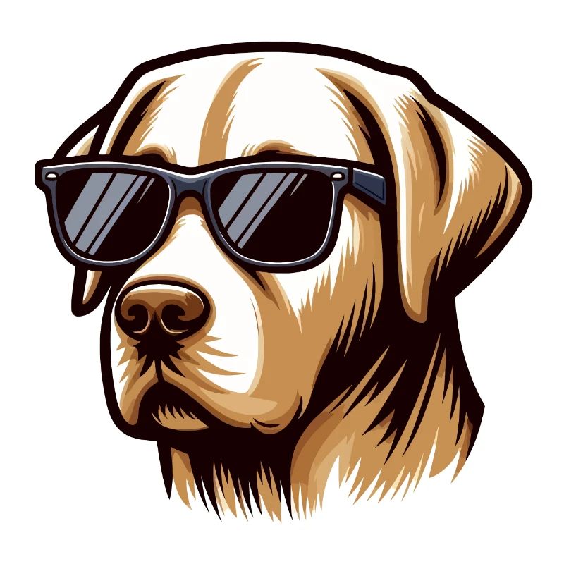 Cool Labrador Dog Head