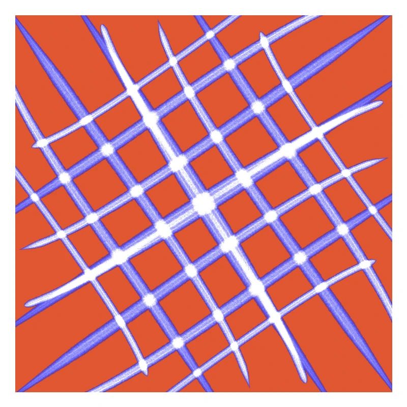 Grid pattern in white and blue