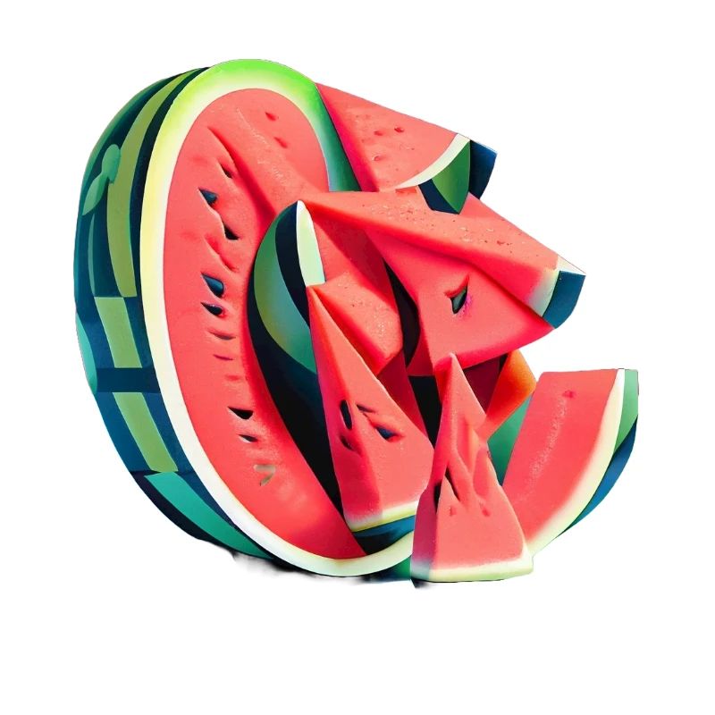 Pastèque en morceaux