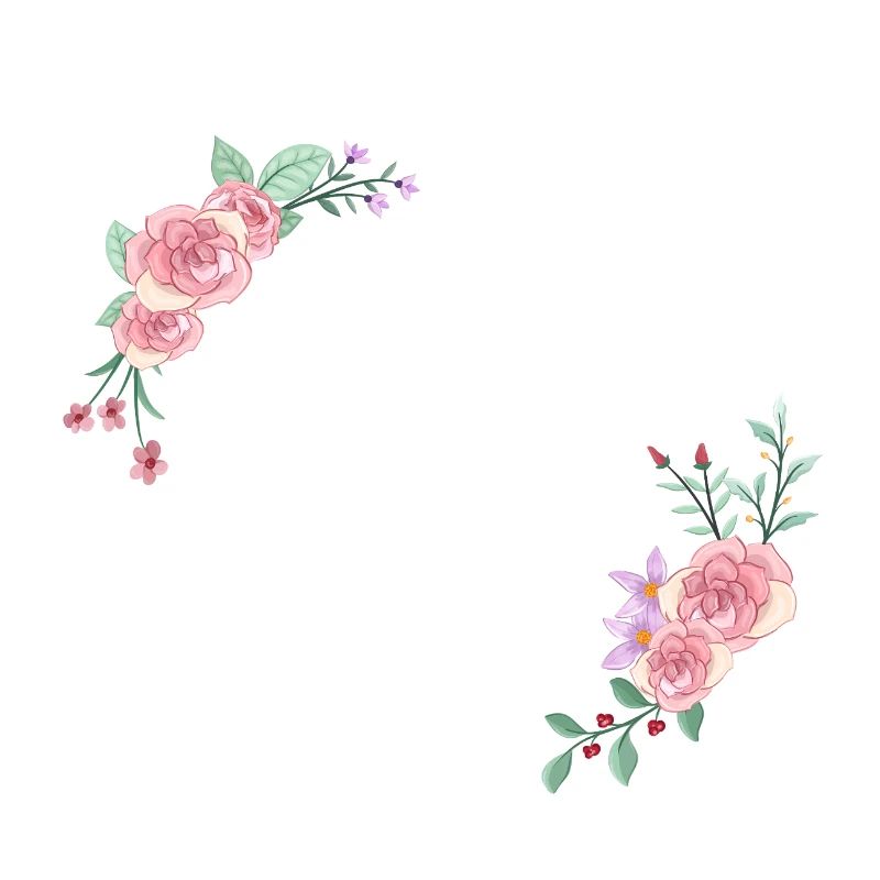 Rosa Blumenbuchstabe r