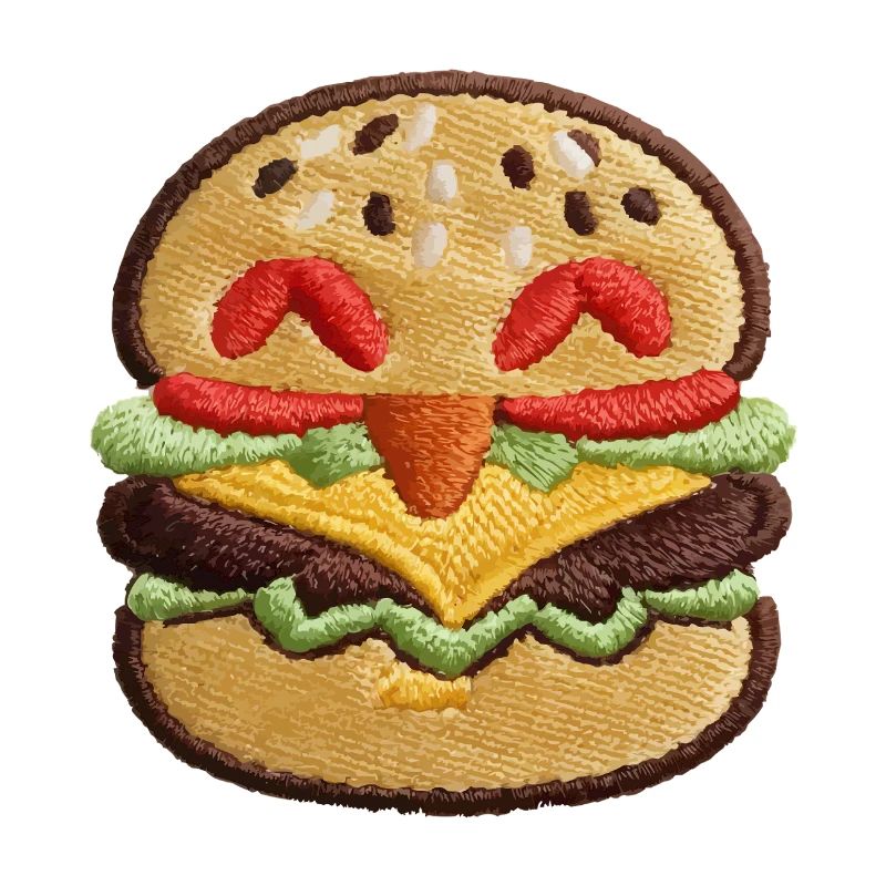 Bestickter Burger