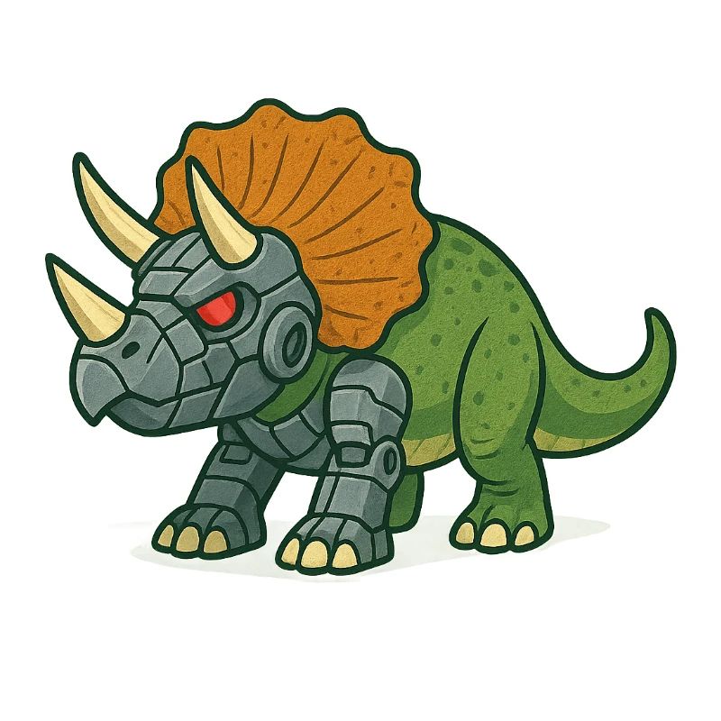 Transformation du robot tricératops