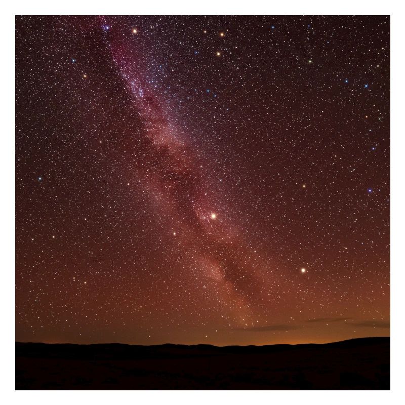Starry sky comparison image