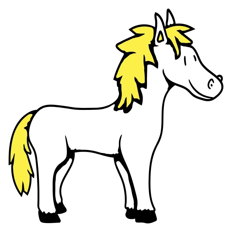 Pferd Süß Pony Fohlen Pferdemädchen Niedlich Comic