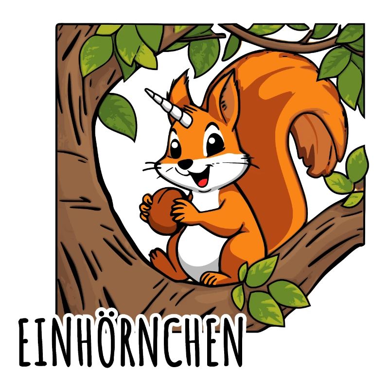 Lustiges Einhörnchen - Einhorn Eichhörnchen