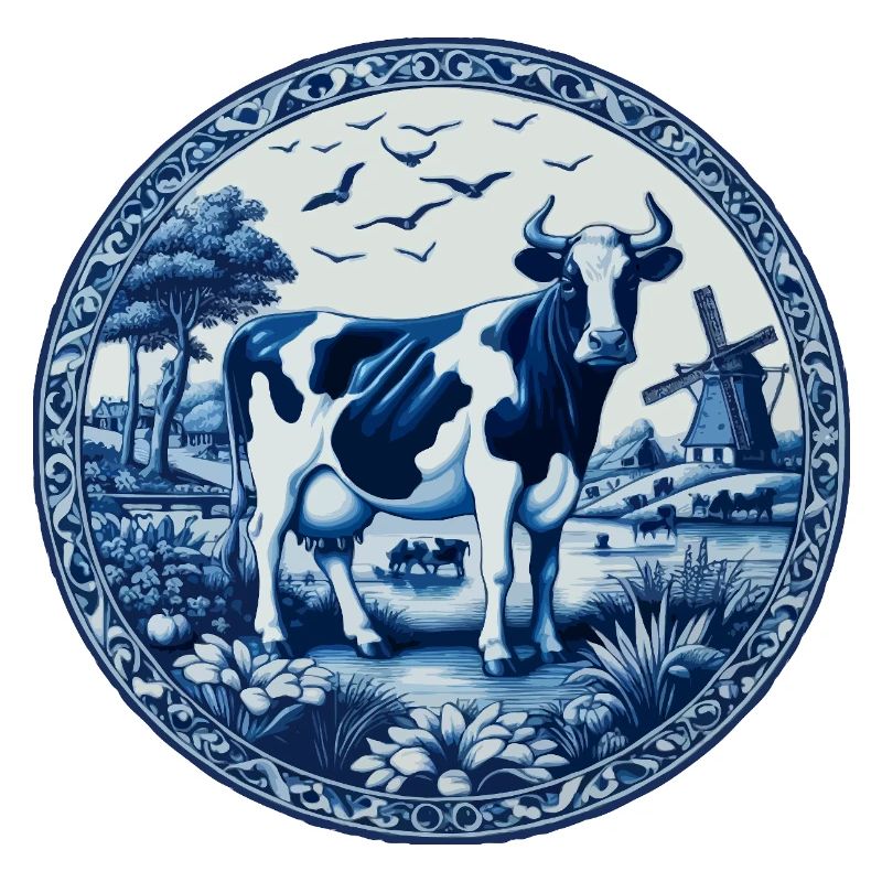 Vache bleue de Delft