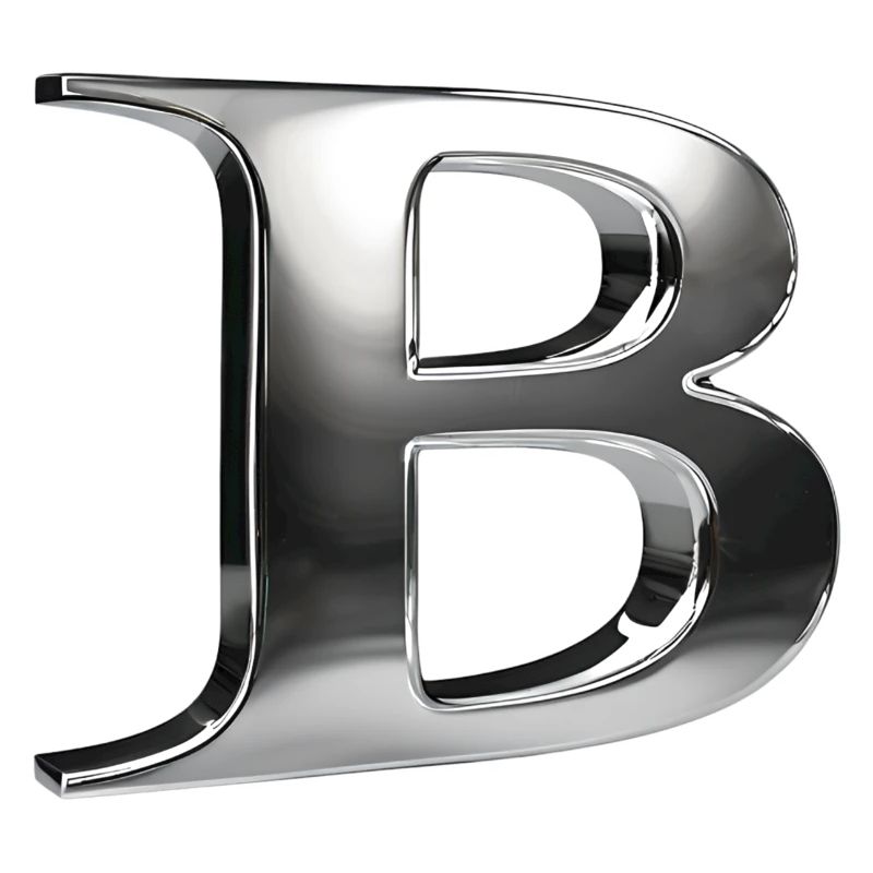 Chrome "B" Metallic